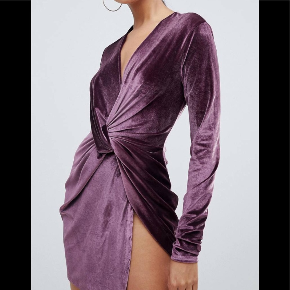 Purple Velvet like dress